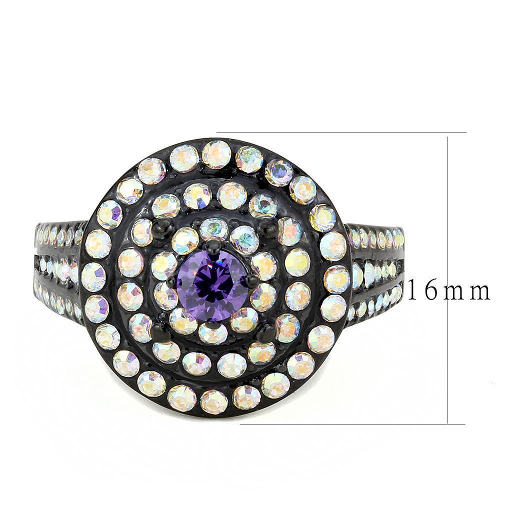 Black Rings for Women Anillo Para Mujer Stainless Steel Ring with Assorted in Multi Color - Jewelry Store by Erik Rayo