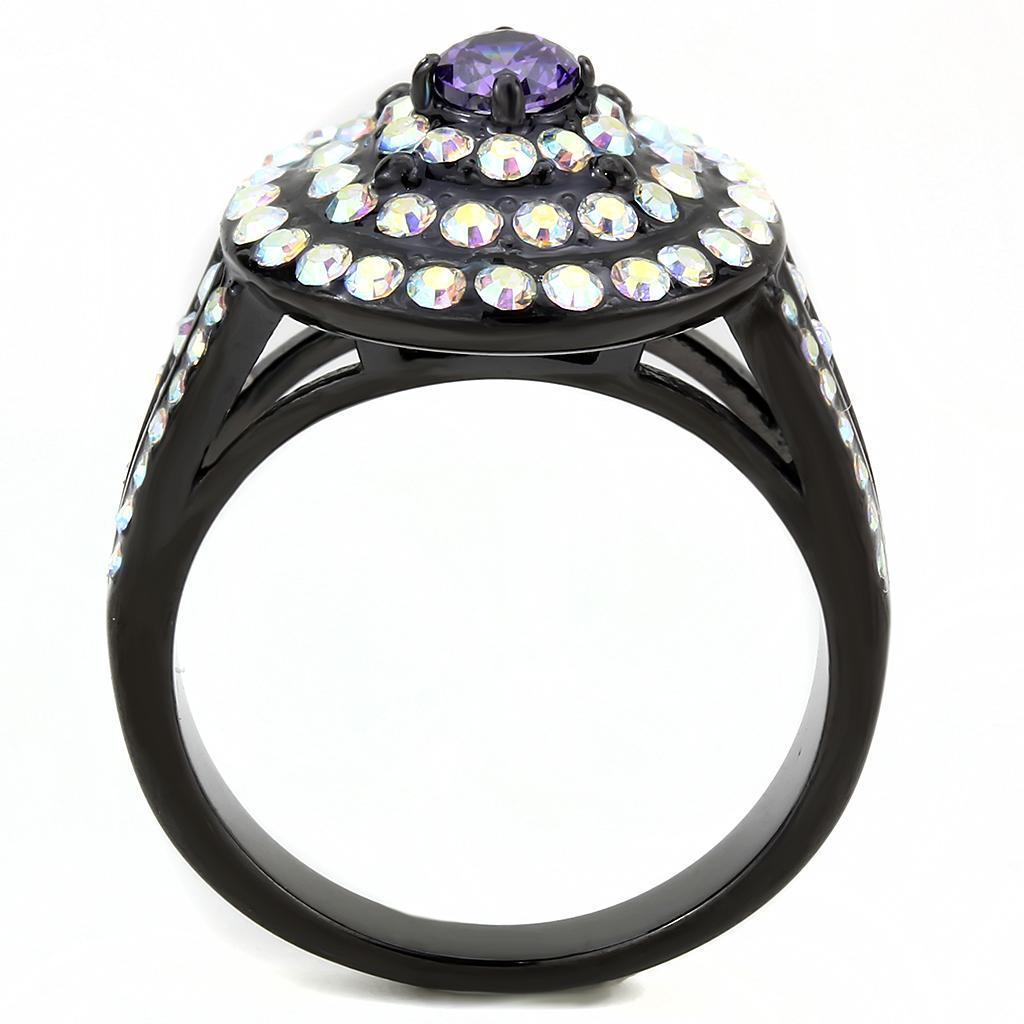 Black Rings for Women Anillo Para Mujer Stainless Steel Ring with Assorted in Multi Color - Jewelry Store by Erik Rayo