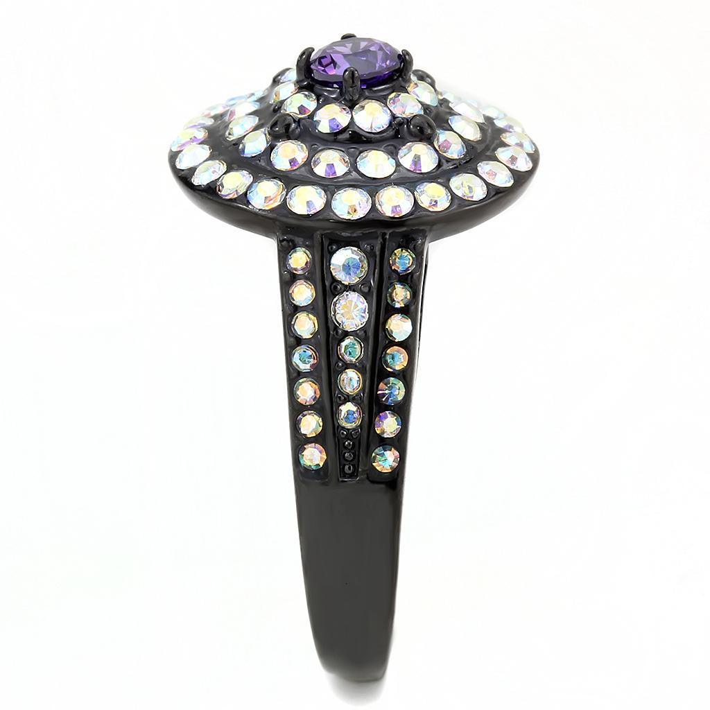 Black Rings for Women Anillo Para Mujer Stainless Steel Ring with Assorted in Multi Color - Jewelry Store by Erik Rayo