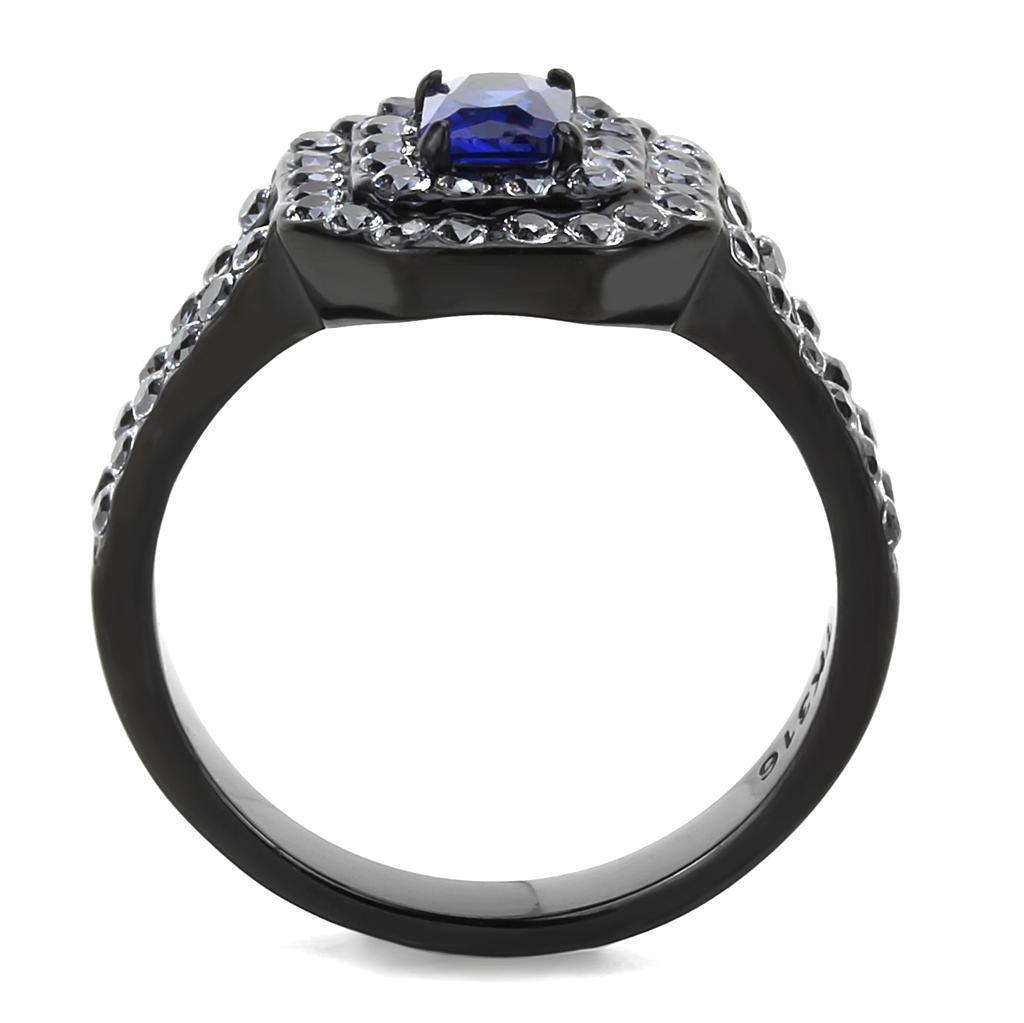 Black Rings for Women Anillo Para Mujer Stainless Steel Ring with Glass in Montana - Jewelry Store by Erik Rayo