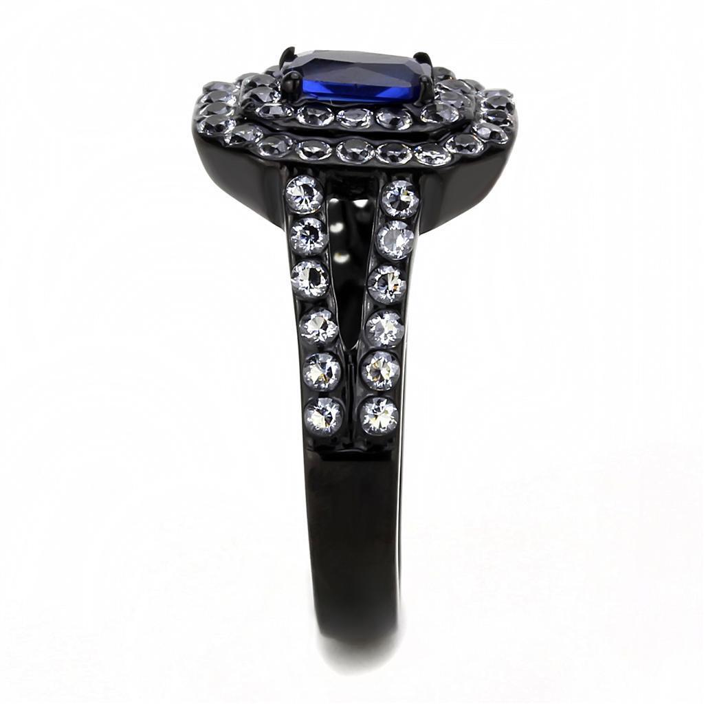 Black Rings for Women Anillo Para Mujer Stainless Steel Ring with Glass in Montana - Jewelry Store by Erik Rayo