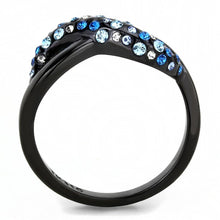 Load image into Gallery viewer, Black Womens Ring Anillo Para Mujer Stainless Steel Ring with Top Grade Crystal in Multi Color - Jewelry Store by Erik Rayo
