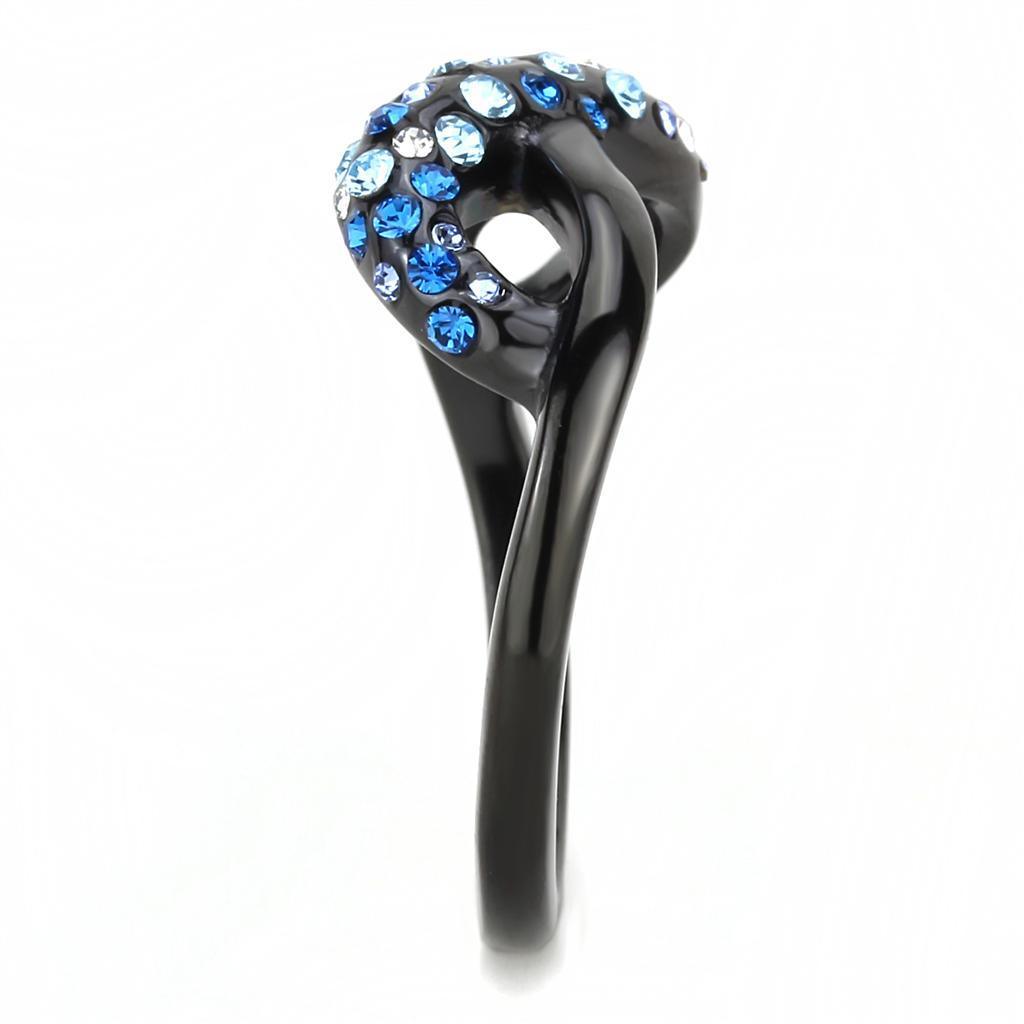 Black Rings for Women Anillo Para Mujer Stainless Steel Ring with Top Grade Crystal in Multi Color - Jewelry Store by Erik Rayo