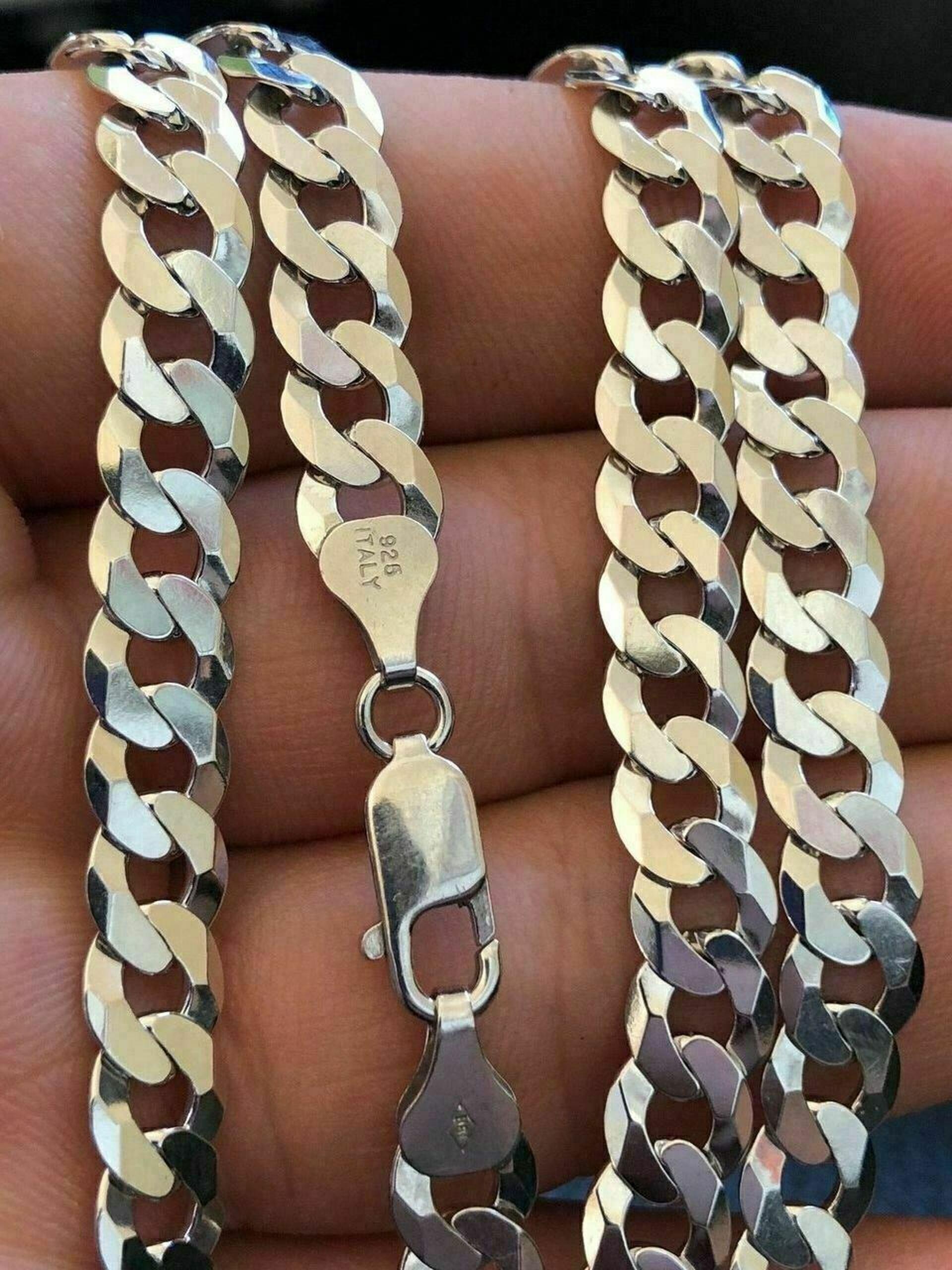 Bracelet for Men and Women 925 Sterling Silver Plata Cuban Curb Link - Jewelry Store by Erik Rayo