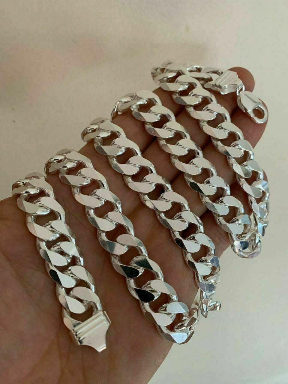 Bracelet for Men and Women 925 Sterling Silver Plata Cuban Curb Link - Jewelry Store by Erik Rayo