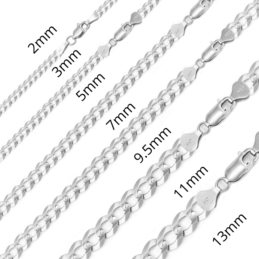 Bracelet for Men and Women 925 Sterling Silver Plata Cuban Curb Link - Jewelry Store by Erik Rayo