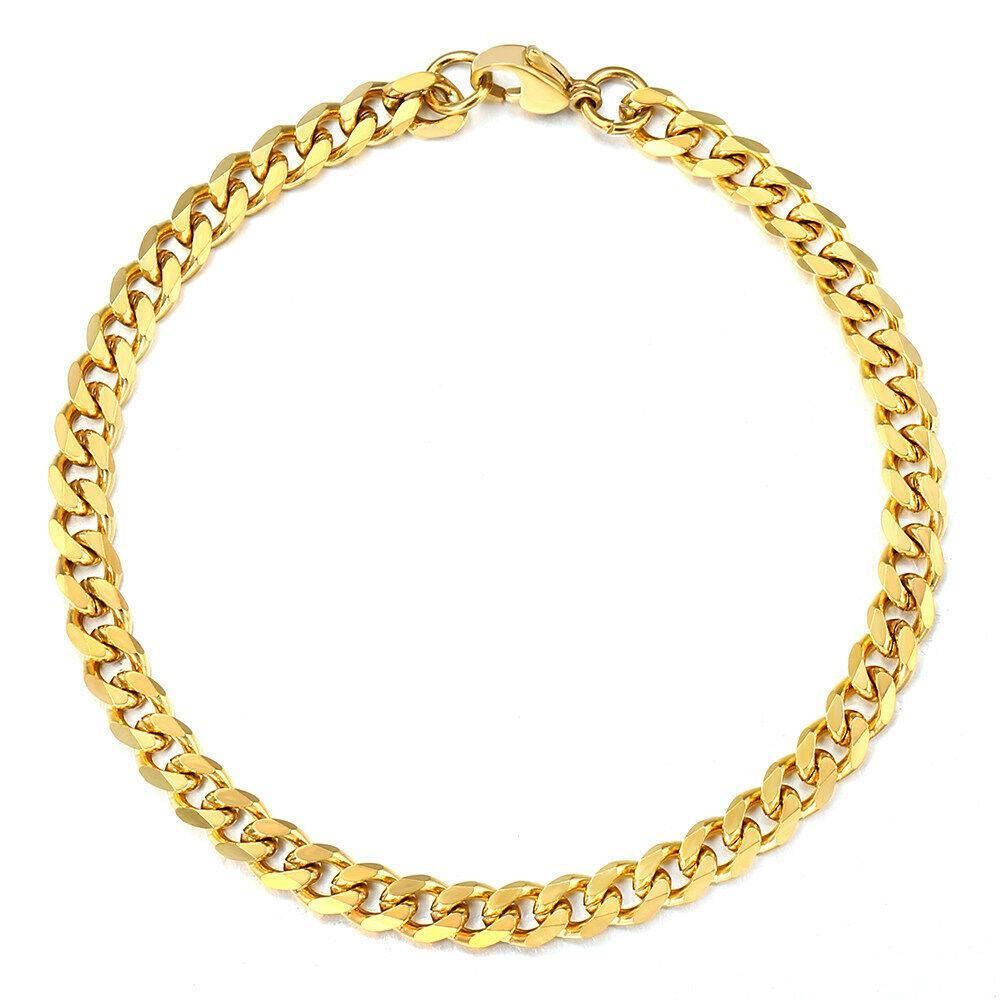 Cuban Link Bracelet for Men and Women Gold Stainless Steel for Men and Women - Jewelry Store by Erik Rayo
