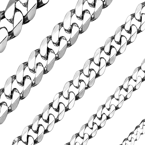 Cuban Link Bracelet for Men and Women Silver Stainless Steel for Men and Women - Jewelry Store by Erik Rayo