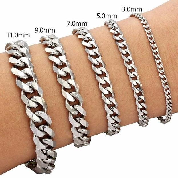 Bracelet for Men and Women Silver Cuban Brazalete Hombre y Mujer - Jewelry Store by Erik Rayo