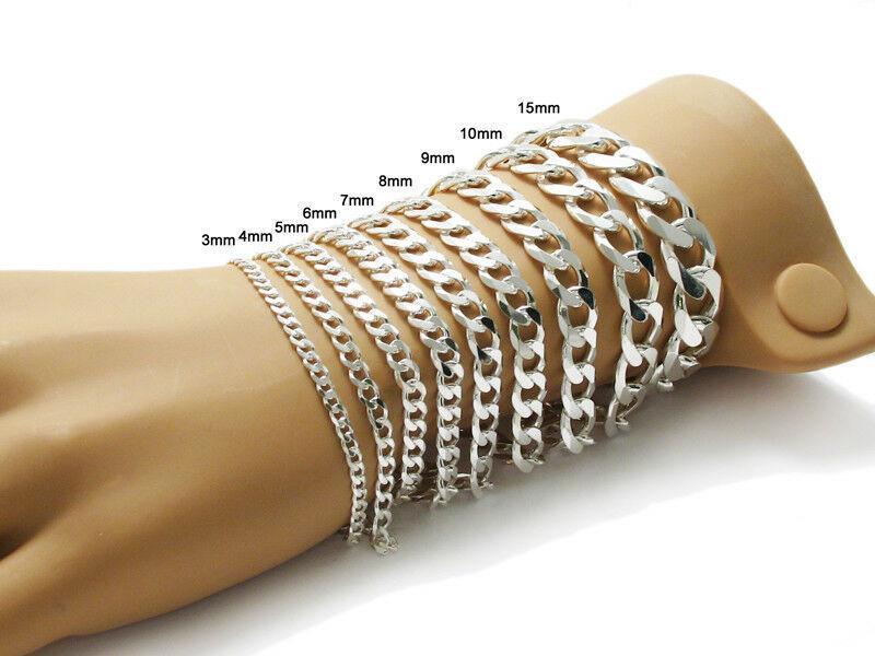 Bracelets for Men and Women 925 Sterling Silver Plata Cuban Curb Link - Jewelry Store by Erik Rayo