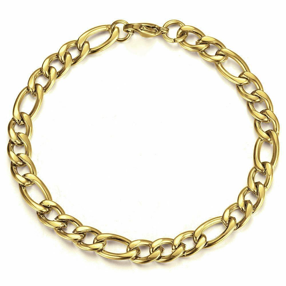 Bracelets for Men and Women Gold Figaro Brazalete Hombre o Mujer - Jewelry Store by Erik Rayo