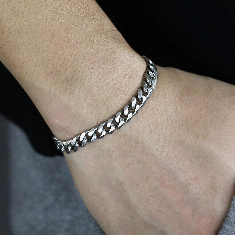 Bracelets for Men and Women Silver Cuban Brazalete HombreMujer - Jewelry Store by Erik Rayo
