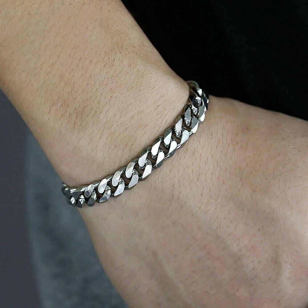 Bracelets for Men and Women Silver Cuban Brazalete HombreMujer - Jewelry Store by Erik Rayo