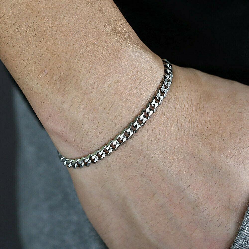 Bracelets for Men and Women Silver Cuban Brazalete HombreMujer - Jewelry Store by Erik Rayo