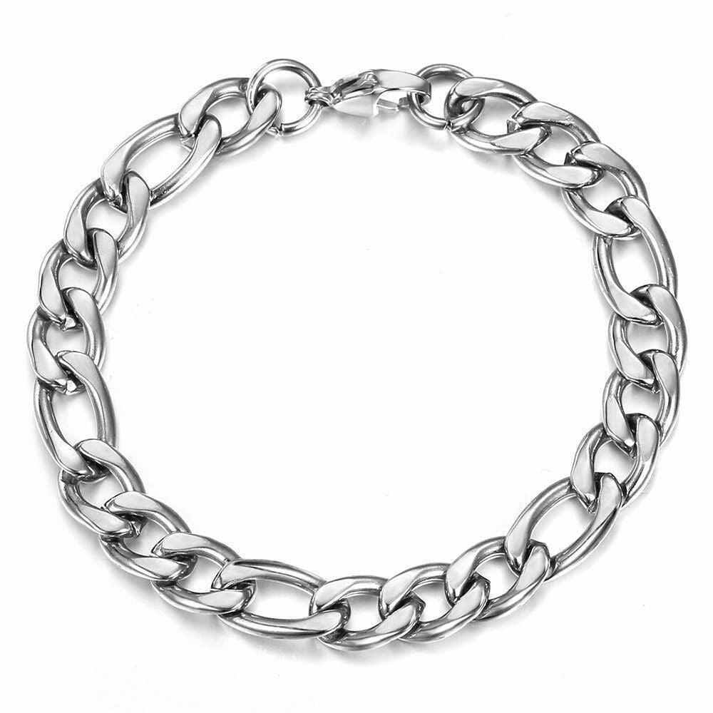 Bracelets for Men and Women Silver Figaro Brazalete HombreMujer - Jewelry Store by Erik Rayo