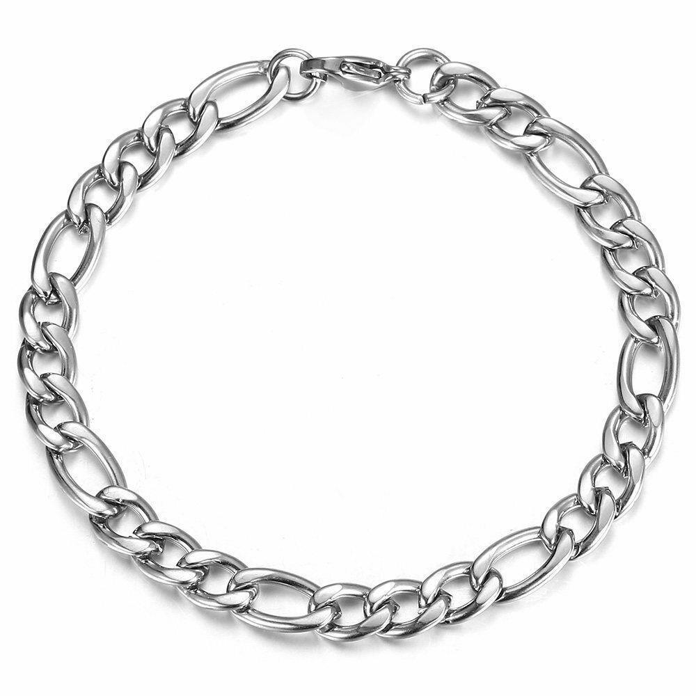 Bracelets for Men and Women Silver Figaro Brazalete HombreMujer - Jewelry Store by Erik Rayo