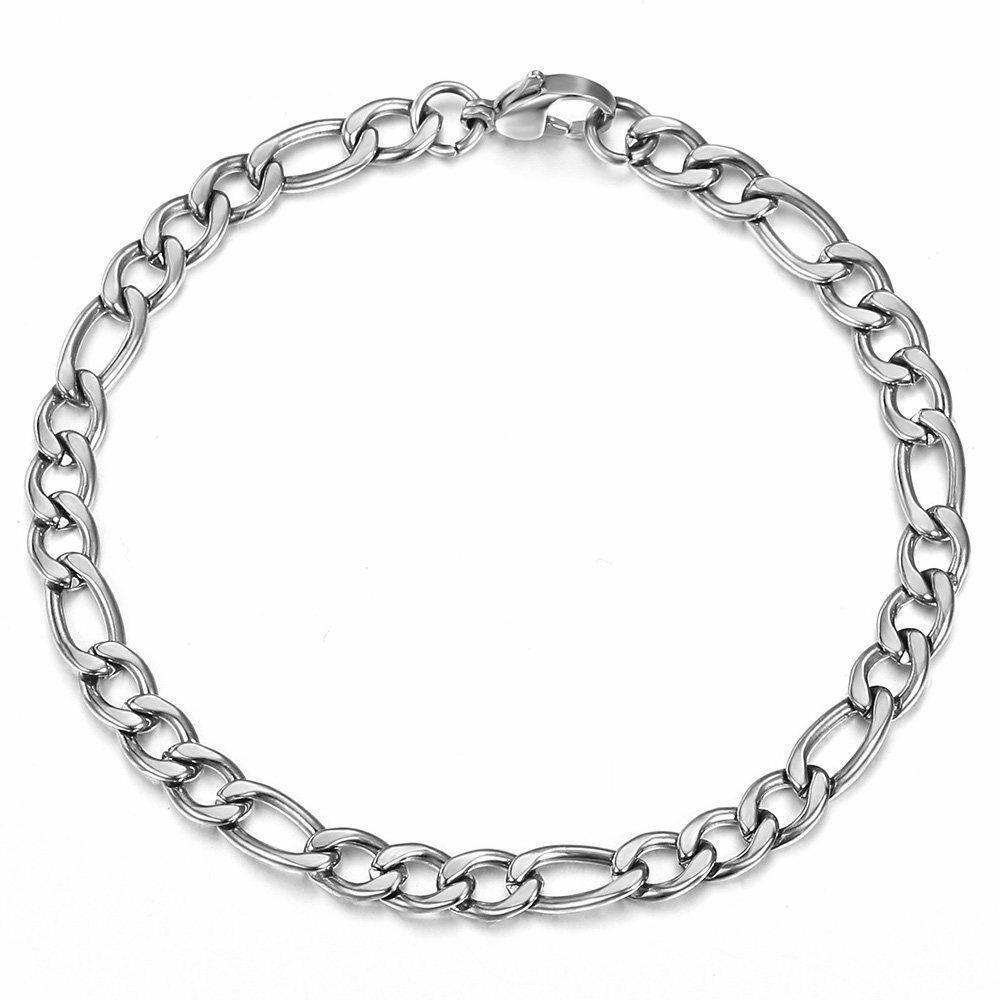 Bracelets for Men and Women Silver Figaro Brazalete HombreMujer - Jewelry Store by Erik Rayo