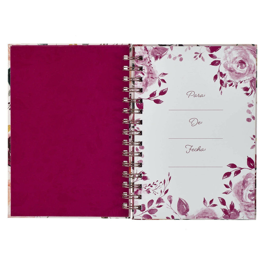Diario Espiral Rosado Floral Los Planes Jer. 29:11