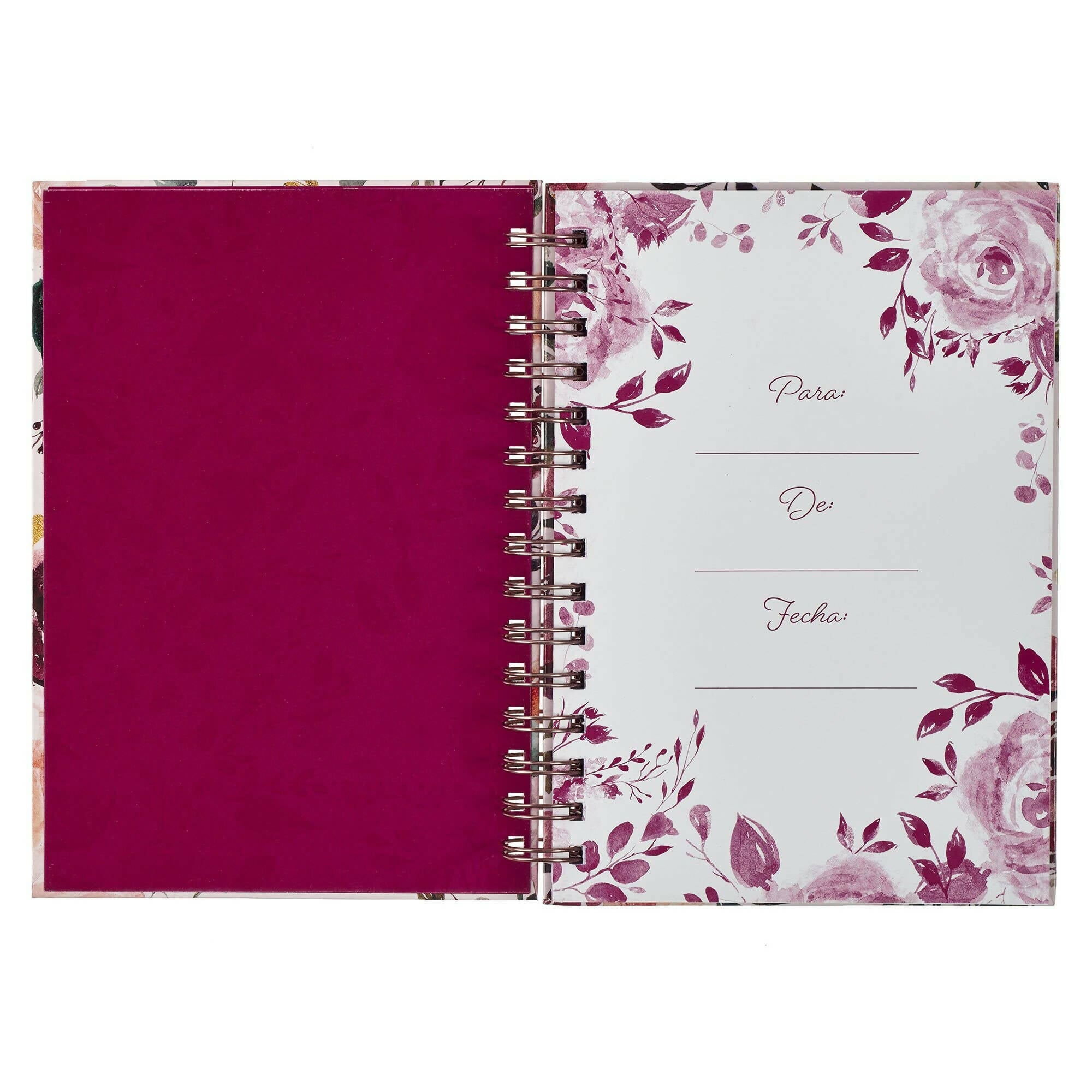 Diario Espiral Rosado Floral Los Planes Jer. 29:11