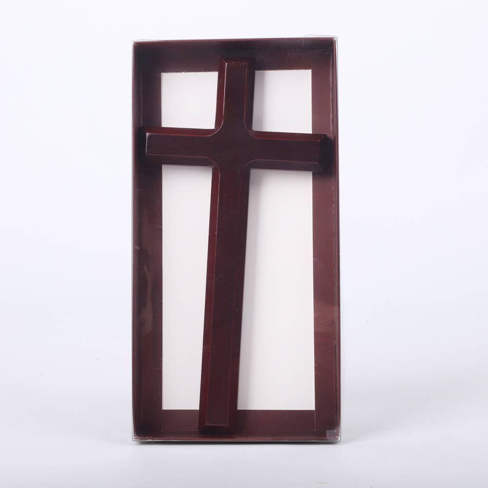 Wall Cross Pine, Cherry Finish 10"