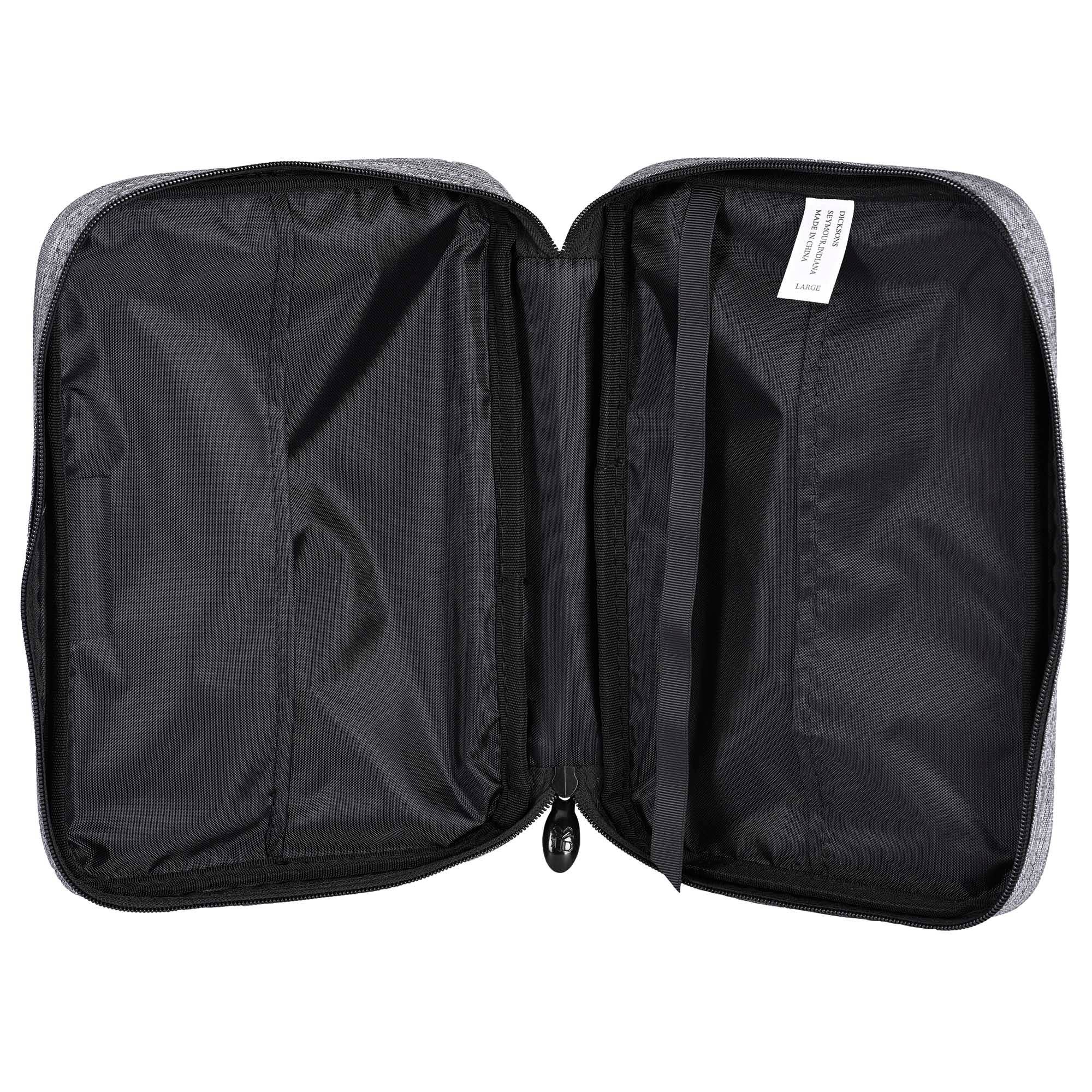 Bible Cover Heather Black Canvas Large
