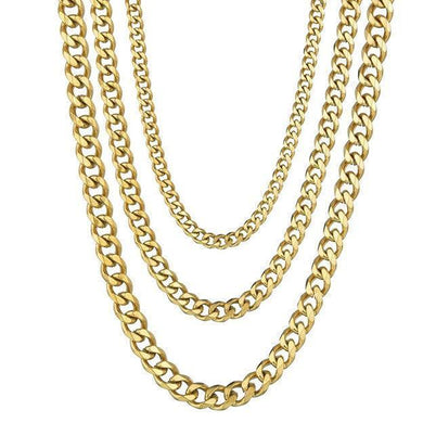 Necklace for Men and Women Stainless Steel Cuban Curb Chain Gold - Jewelry Store by Erik Rayo