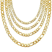 Load image into Gallery viewer, Cadenas Figaro Collares De Acero Inoxidable Color Dorado Oro - Jewelry Store by Erik Rayo
