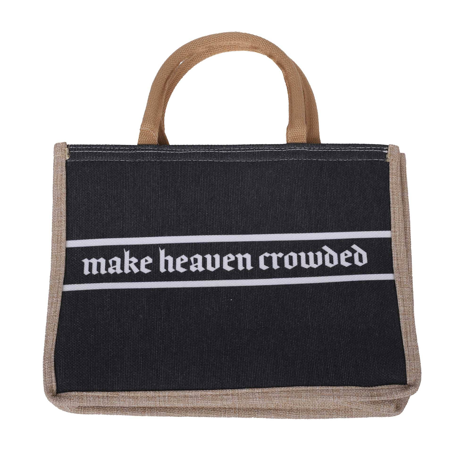 Woven Canvas Tote - Make Heaven Crowded