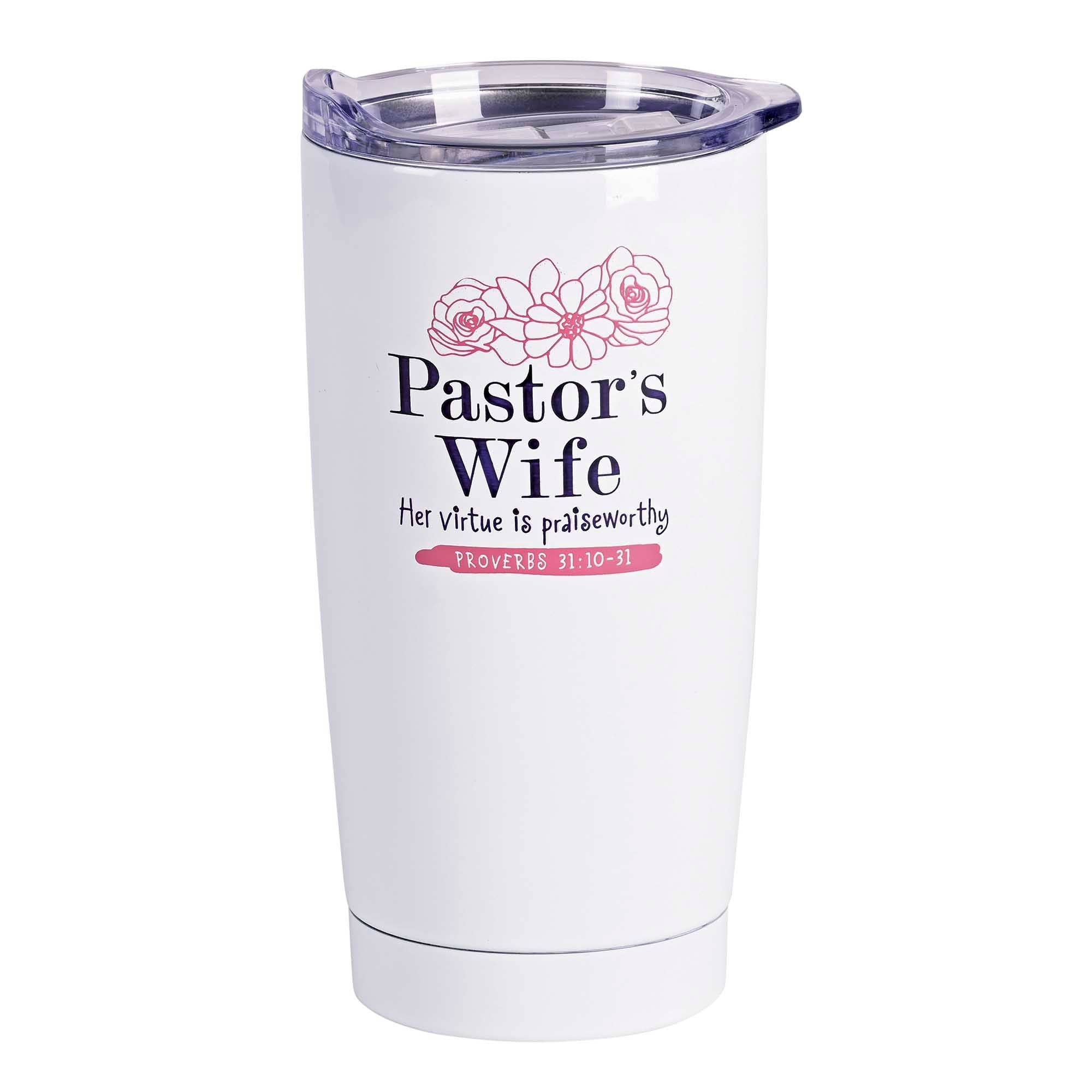 Tumbler Pastors Wife White 20 Oz