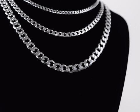 Collares Eslabon Cubano Cadenas De Acero Inoxidable Para Mujer Hombre - Jewelry Store by Erik Rayo
