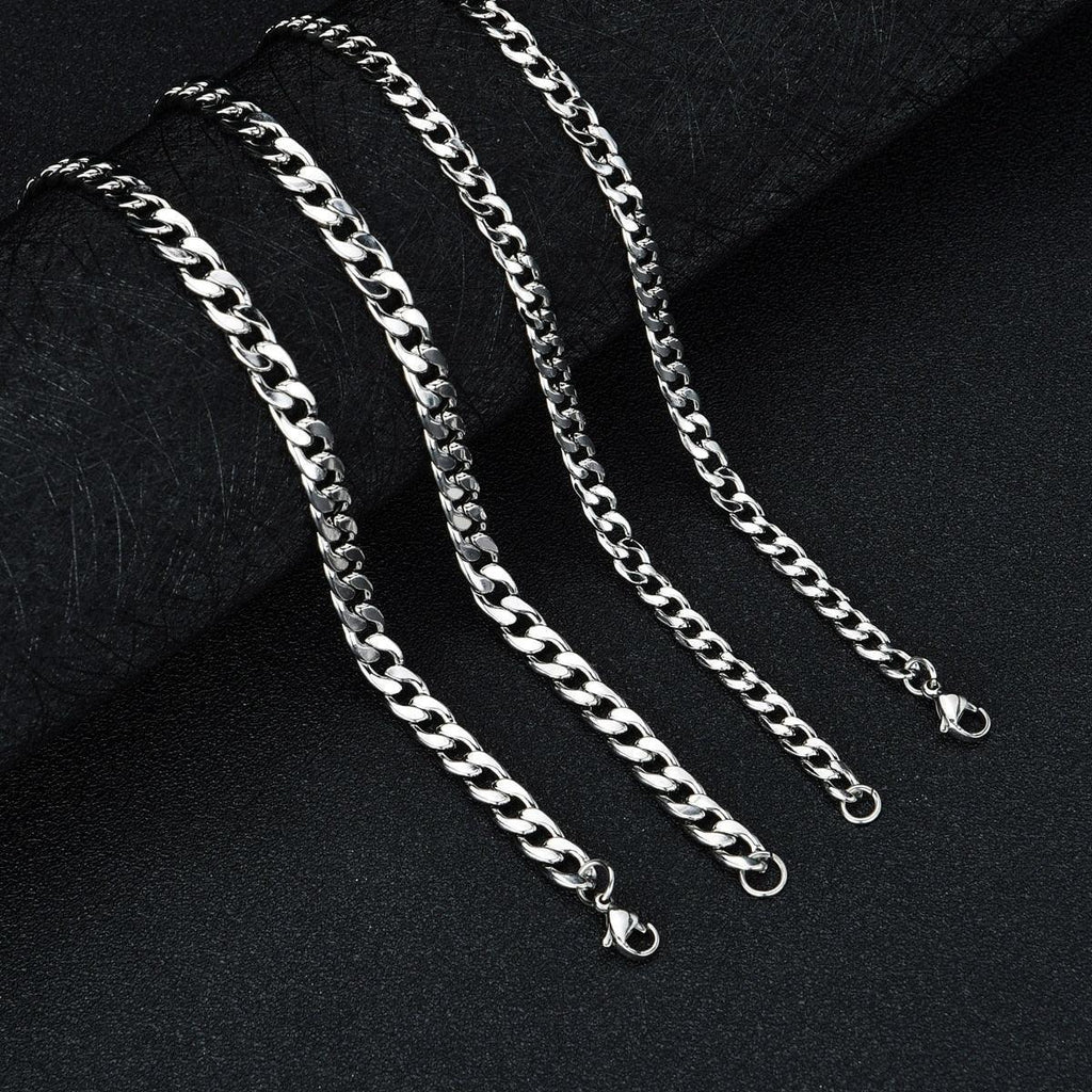 Collares Eslabon Cubano Cadenas De Acero Inoxidable Para Mujer Hombre - Jewelry Store by Erik Rayo