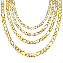 Load image into Gallery viewer, Collares Figaro Cadenas De Acero Inoxidable Color Dorado Oro - Jewelry Store by Erik Rayo
