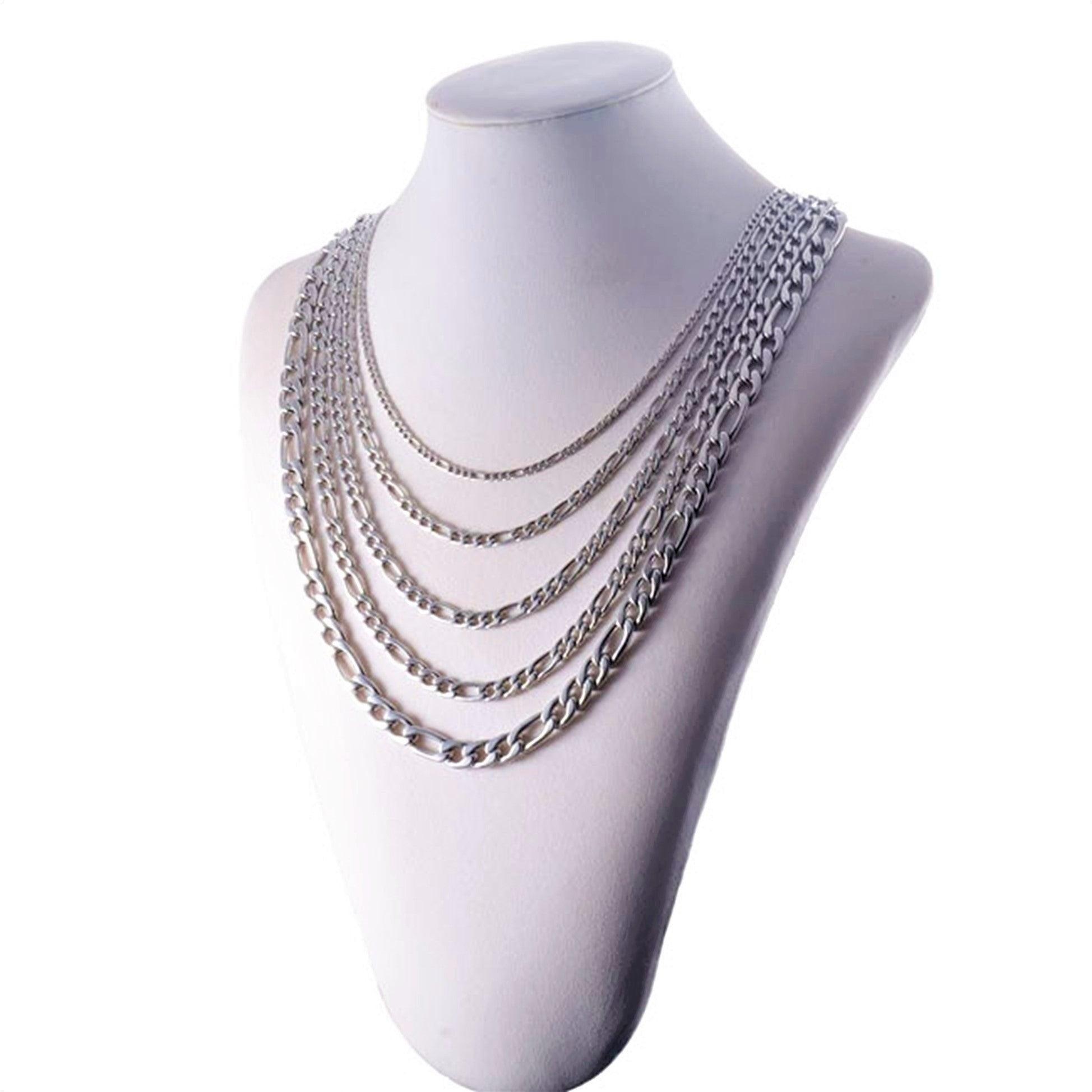 Collares Figaro Cadenas De Acero Inoxidable Para Mujer Hombre - Jewelry Store by Erik Rayo