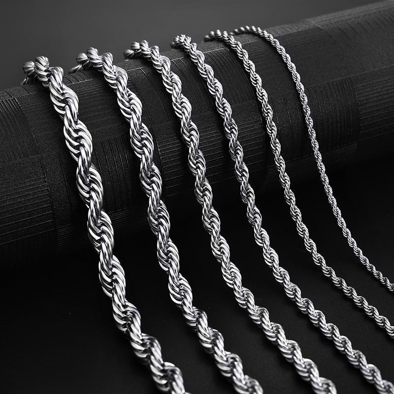 Collares Torzal Cadenas De Acero Inoxidable Para Hombre Mujer Nino - Jewelry Store by Erik Rayo