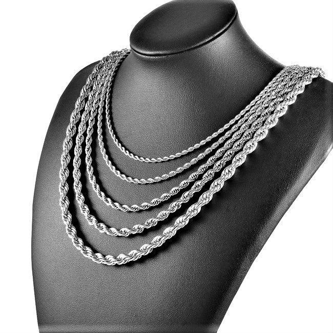 Collares Torzal Cadenas De Acero Inoxidable Para Hombre Mujer Nino - Jewelry Store by Erik Rayo