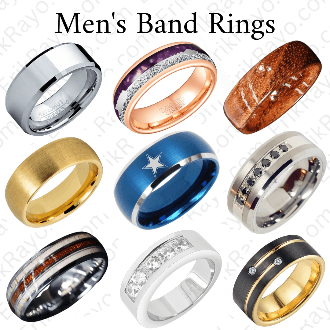 Cross Band Ring Size 8-12 Stainless Steel Black 0.55 Carat CZ Cross Eternity - Jewelry Store by Erik Rayo