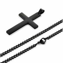 Load image into Gallery viewer, Cross Pendant Necklace Stainless Steel 24 Inch Chain - Jewelry Store by Erik Rayo
