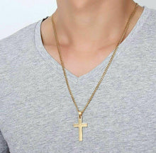 Load image into Gallery viewer, Cross Pendant Necklace Stainless Steel 24 Inch Chain - Jewelry Store by Erik Rayo
