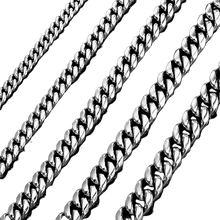 Load image into Gallery viewer, Cuban Curb Chain Necklace in Silver for Men and Women Stainless Steel - Jewelry Store by Erik Rayo
