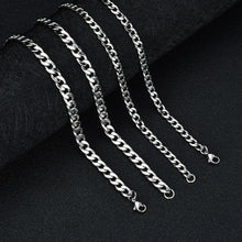 Load image into Gallery viewer, Cuban Curb Chain Necklace in Silver for Men and Women Stainless Steel - Jewelry Store by Erik Rayo
