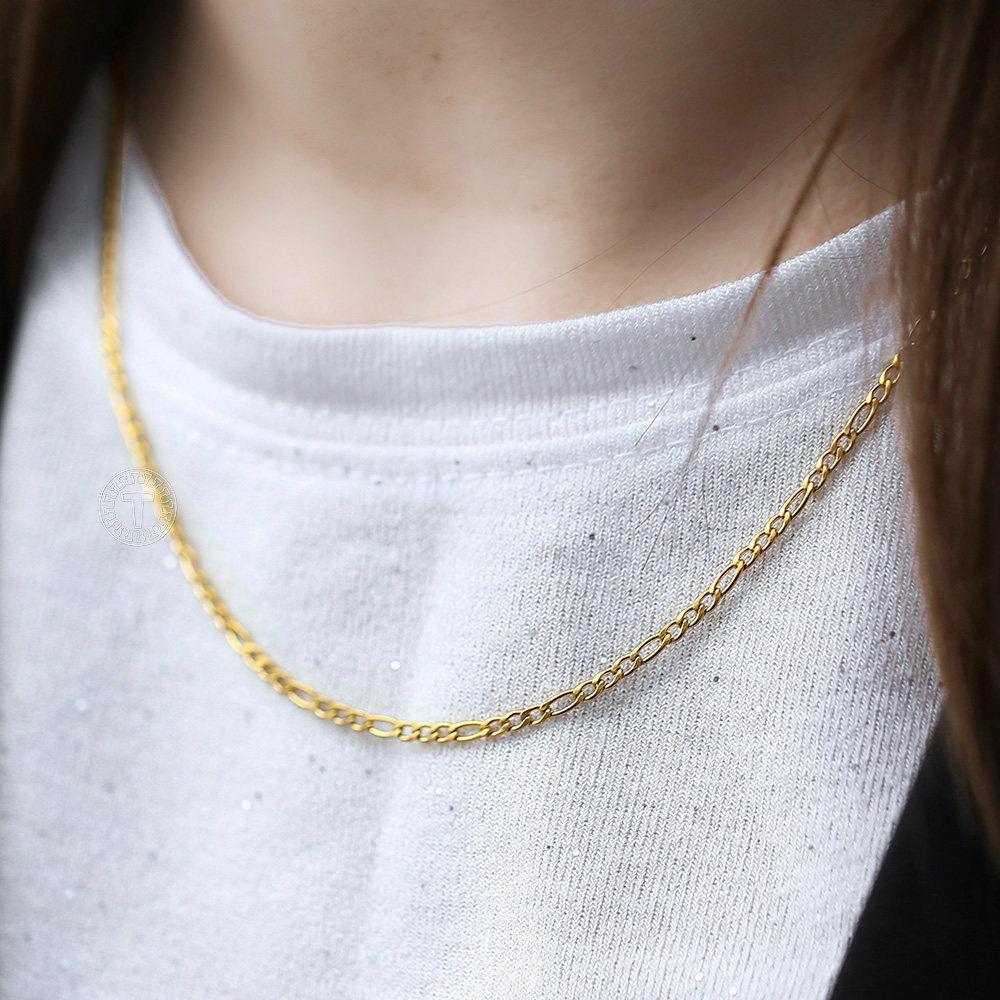 Custom Initial Necklaces for Women & Men 18" Gold Filled Initial Letter Pendant Necklace Stainless Steel Chain - Jewelry Store by Erik Rayo