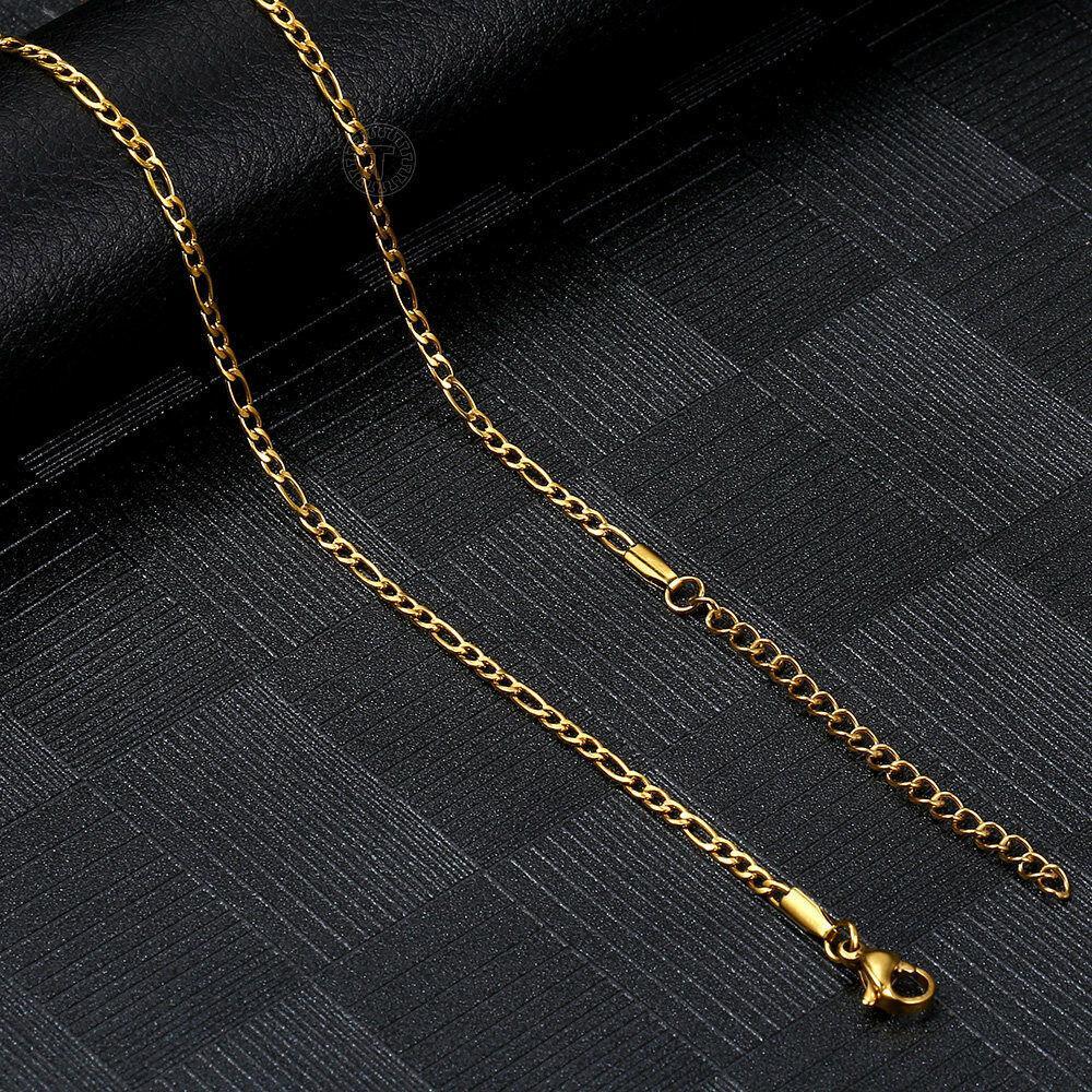Custom Initial Necklaces for Women & Men 18" Gold Filled Initial Letter Pendant Necklace Stainless Steel Chain - Jewelry Store by Erik Rayo