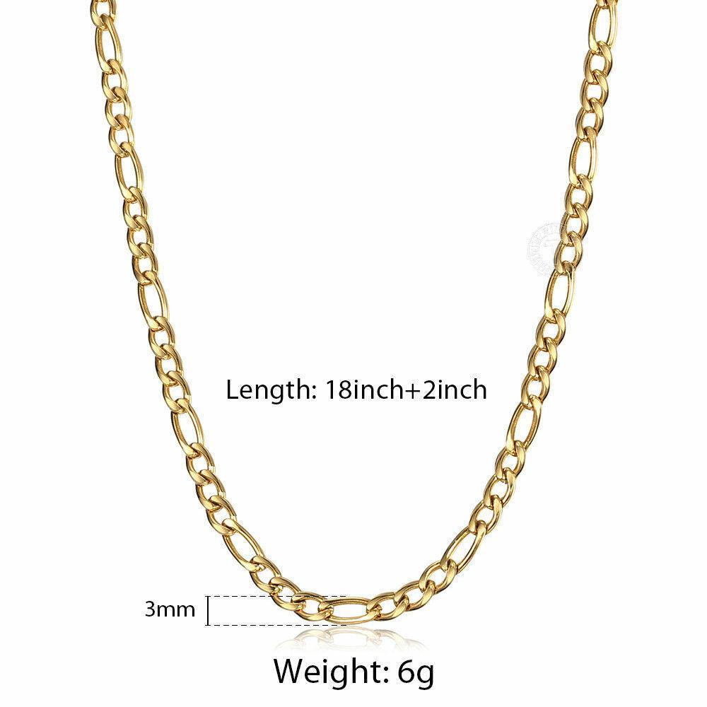 Custom Initial Necklaces for Women & Men 18" Gold Filled Initial Letter Pendant Necklace Stainless Steel Chain - Jewelry Store by Erik Rayo