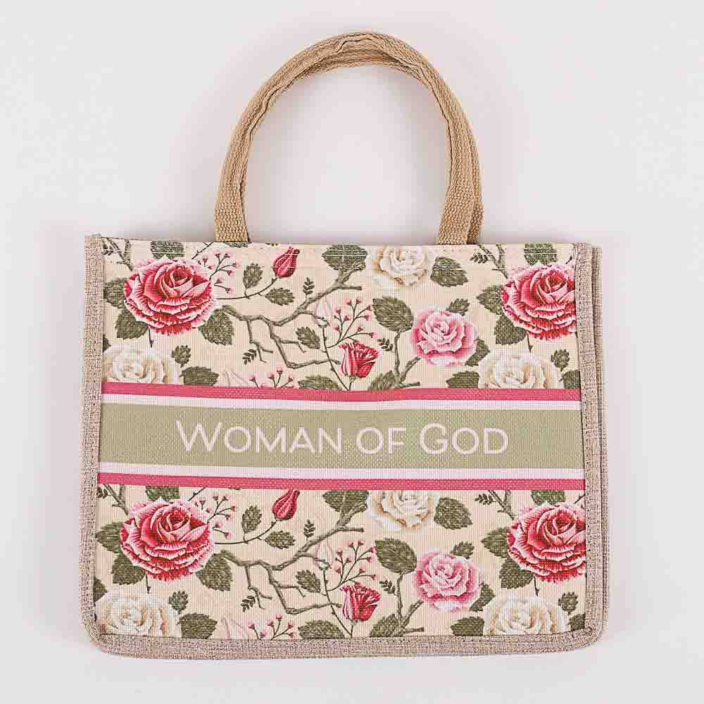 Tote Canvas Woman Of God Floral