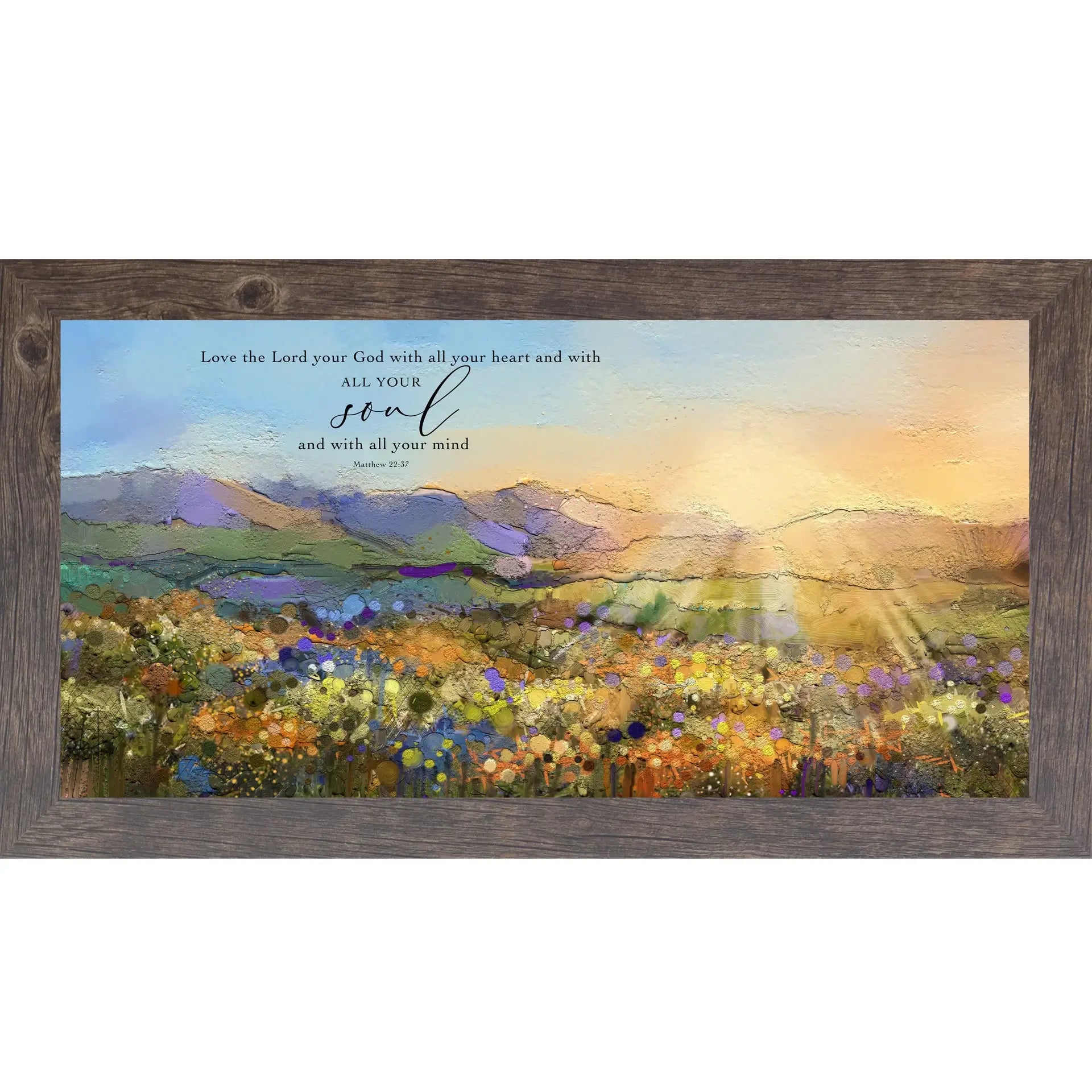 Love The Lord Your God Christian Watercolor Art