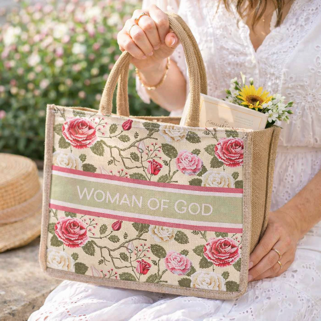 Tote Canvas Woman Of God Floral