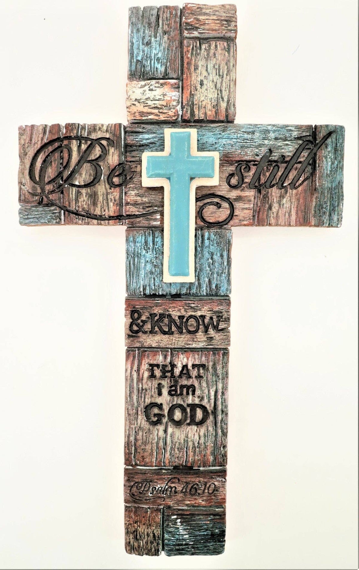 12" x 7" Be Still Wood Cross