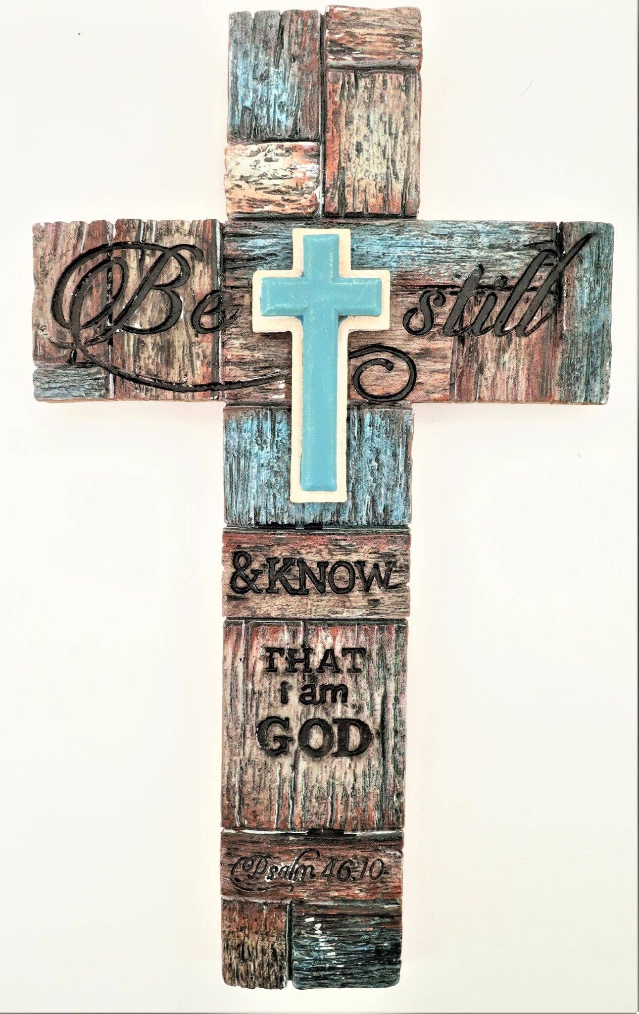 12" x 7" Be Still Wood Cross