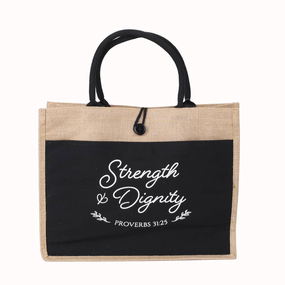 Jute Tote Bag Dignity  17X13.5X6