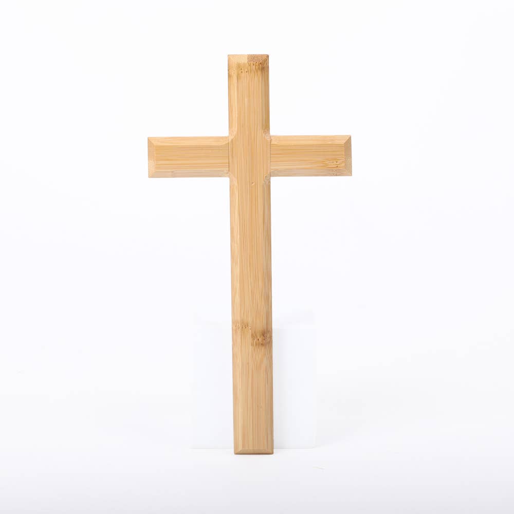 Wall Cross Bamboo 10"